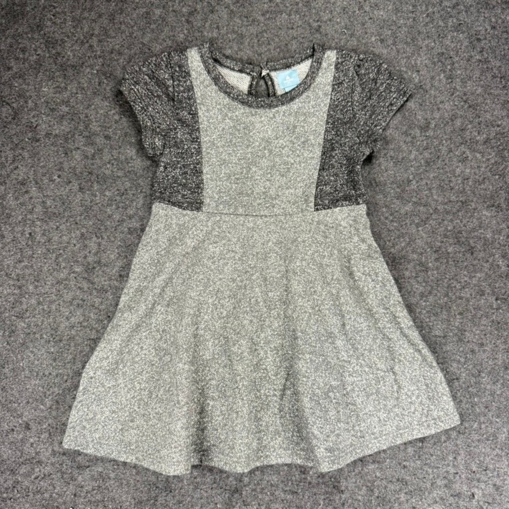 Baby Gap Gray Knit Dress Toddler Girl Short Sleeve Casual Skater‎ 3 Yrs